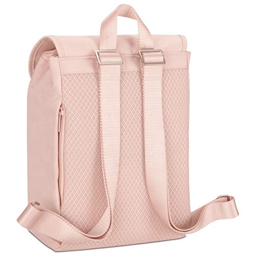 Johnny Urban Mochila Mujer Pequeña ROMY Rosa, Hecha de Botellas de Plástico Recicladas, Mini Mochila para Ocio Oficina Universidad - Repelente al Agua y Compartimento para Portátil