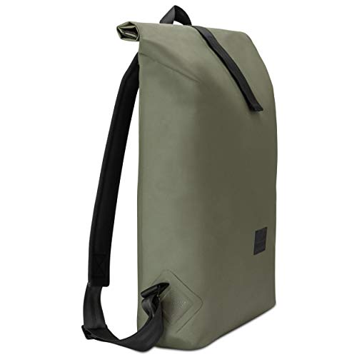 Johnny Urban Mochila Roll Top Impermeable Hombre y Mujer Verde Oliva Alec Morral Desplegable Mensajero Hecho de Lona Waterproof - Bolso de Ciclismo Flexible con Compartimento Extraíble para Portátil