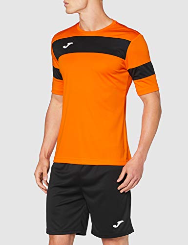 Joma Academy II M/Corta Traje de Entrenamiento, Hombre, Naranja-Negro, S