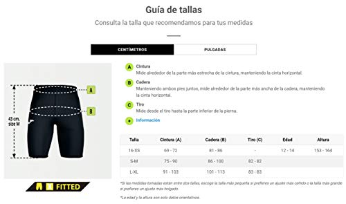 Joma Academy Pantalon Termico Caballero, Hombres, Amarillo, S/M