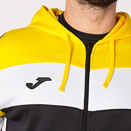 Joma Crew IV Chaqueta Y Chaleco Cabal, Hombre, Negro-Amarillo, S