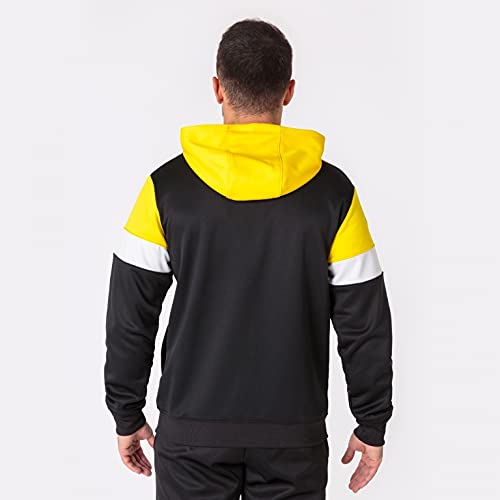 Joma Crew IV Chaqueta Y Chaleco Cabal, Hombre, Negro-Amarillo, S