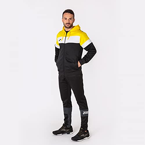 Joma Crew IV Chaqueta Y Chaleco Cabal, Hombre, Negro-Amarillo, S