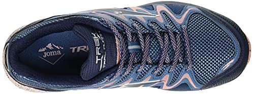 Joma Trek Lady, Zapatillas para Carreras de montaña Mujer, Azul-Rosa, 37 EU