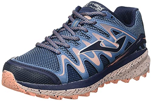 Joma Trek Lady, Zapatillas para Carreras de montaña Mujer, Azul-Rosa, 37 EU