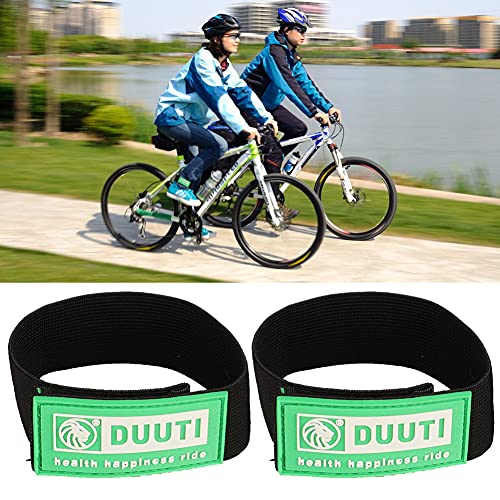 Jopwkuin Bandas Correa de Clip, Seguridad para Ciclistas Se Unen de Manera Resistente de Manera Efectiva para Evitar Que la Pierna del Pantalón Proteja los Pantalones de Ciclista de la Cadena(Verde)