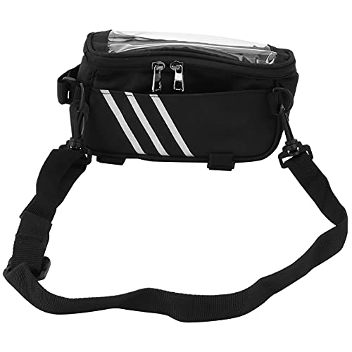 Jopwkuin Bolsa para Bicicleta, Bolsa para Bicicleta Resistente al Desgaste para Bombas de neumáticos pequeñas para Herramientas de Mantenimiento para Carteras(Black, 3 * 8 * 4inches)