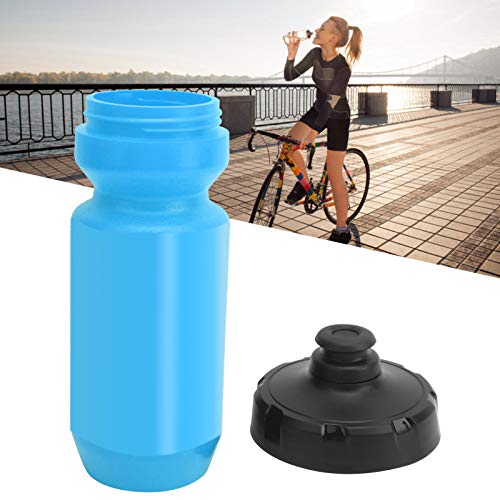 Jopwkuin Botella de Agua para Bicicleta, Hervidor de Agua Autoadhesivo Insípido a Prueba de Fugas 610ML para Bicicleta de Montaña(Azul)