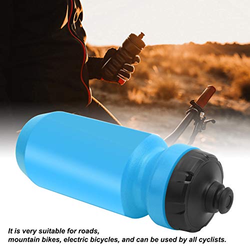 Jopwkuin Botella de Agua para Bicicleta, Hervidor de Agua Autoadhesivo Insípido a Prueba de Fugas 610ML para Bicicleta de Montaña(Azul)