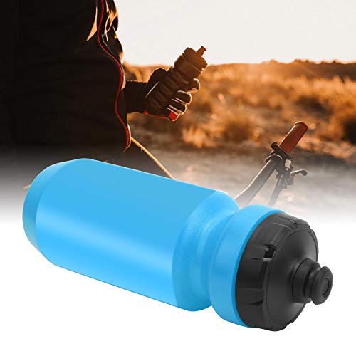 Jopwkuin Botella de Agua para Bicicleta, Hervidor de Agua Autoadhesivo Insípido a Prueba de Fugas 610ML para Bicicleta de Montaña(Azul)