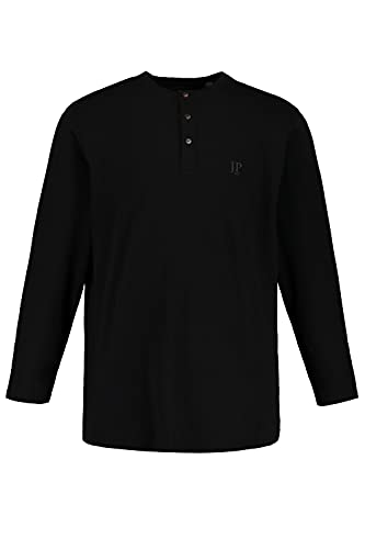 JP 1880 Henley Camisa Manga Larga, Negro (Schwarz 10), XX-Large para Hombre