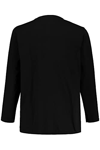 JP 1880 Henley Camisa Manga Larga, Negro (Schwarz 10), XX-Large para Hombre