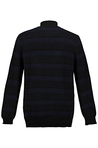 JP 1880 Pullover Suter Pulver, Negro y Gris, 5XL Grandes para Hombre