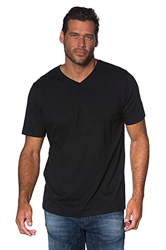 JP 1880 T-Shirt 1/2 V-Ausschnitt Camiseta, Negro (Schwarz 10), XXXXXXXL para Hombre