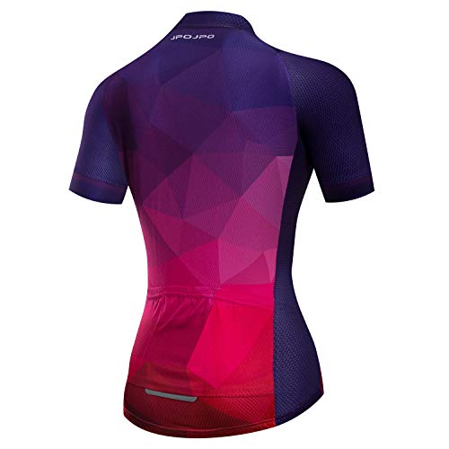 JPOJPO Maillot de ciclismo para mujer, de verano, camiseta de manga corta para ciclismo