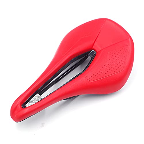 JQDMBH Sillines Silla de Bicicleta para Hombre para Mujer Comfort Road Cycling Saddle MTB Mountain Bike Asiento 143mm Negro Rojo Verde Accesorios (Color : Black)