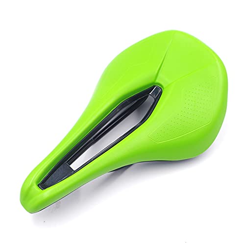 JQDMBH Sillines Silla de Bicicleta para Hombre para Mujer Comfort Road Cycling Saddle MTB Mountain Bike Asiento 143mm Negro Rojo Verde Accesorios (Color : Black)