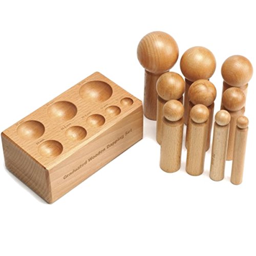 Juego bloque de embutir de base cuadrada de madera DomeXX-10 S1 Deluxe