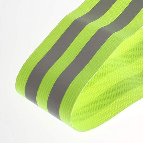 [Juego de 6] Bandas Reflectantes Elásticas, 2 Reflectore Tiras, 35x5cm Pulseras Alta Visibilidad - Outdoor Sacudida Ciclismo Equitación Correr - Cinta Reflejo de Seguridad, Verde TKB5062 green