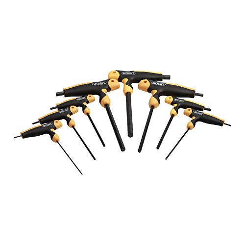 Juego de 8 llaves Torx con mango ergonómico en T, acero de aleación CR-V, Kit de herramientas portátil de fácil almacenamiento, útil para el mantenimiento casero y reparación de vehículos, T9-T40