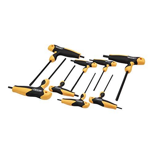 Juego de 8 llaves Torx con mango ergonómico en T, acero de aleación CR-V, Kit de herramientas portátil de fácil almacenamiento, útil para el mantenimiento casero y reparación de vehículos, T9-T40