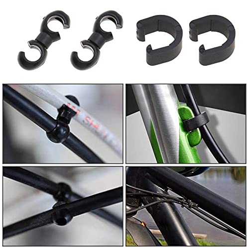 Juego de abrazaderas de freno de bicicleta, 40 unidades, clips en C y clips en S para bicicleta de carretera MTB bicicleta de carretera plegable cables de cambio de cambio de freno