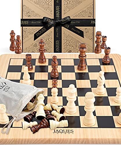 Juego de ajedrez Jaques of London Completo con Piezas - Tablero de ajedrez de Calidad y Piezas de ajedrez Jaques Staunton - Calidad de ajedrez Jaques Desde 1795