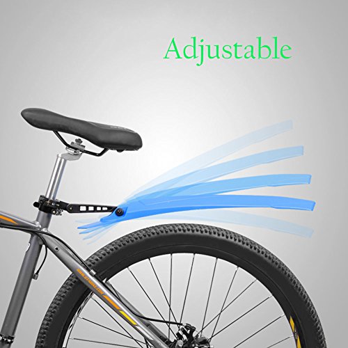 Juego de guardabarros Extrbici para bicicleta, de goma suave, resistente y duradera, set de guardabarros delantero y trasero con liberación rápida para ciclismo MTB Ebike, azul