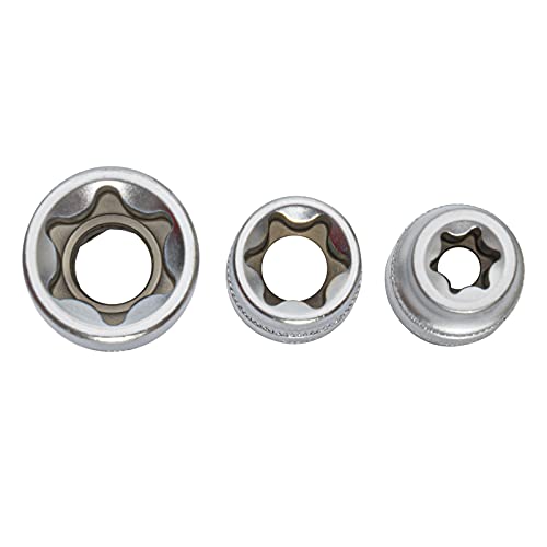 Juego de llaves de vaso I Juego de puntas multiusos Torx I T30-T70 55mm de largo I E10-E20 39mm de largo