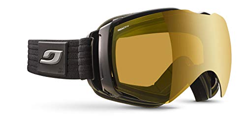 Julbo Aerospace Máscara de esquí con Pantalla Reactiv Photochromique Hombre, Negro/Gris Rubber, XL +