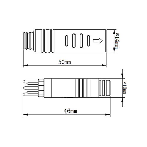 JULET Cable Impermeable, Cable de Motor de Cubo, Cable de extensión de conversión Impermeable, Cable de Bicicleta eléctrica con Conector Impermeable de 60cm y 9 Pines