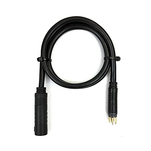 JULET Cable Impermeable, Cable de Motor de Cubo, Cable de extensión de conversión Impermeable, Cable de Bicicleta eléctrica con Conector Impermeable de 60cm y 9 Pines