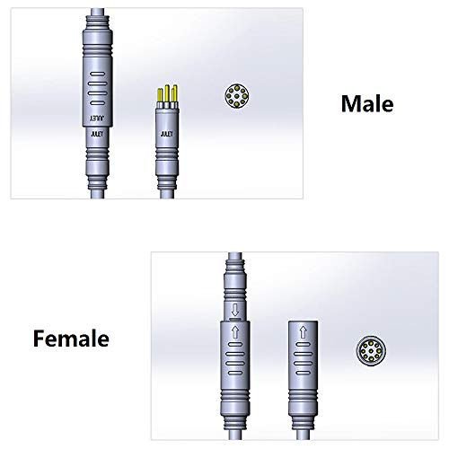 JULET Cable Impermeable, Cable de Motor de Cubo, Cable de extensión de conversión Impermeable, Cable de Bicicleta eléctrica con Conector Impermeable de 60cm y 9 Pines