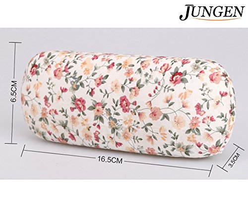 JUNGEN Funda de Gafas en Diseño Floral Estuche de Protectora de Gafas de Sol, Caja Dura, Antigolpes (Negro)