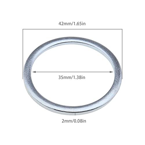 Junta de arandela de 2 mm compatible con Bafang BBS01 BBS02 BBSHD Motor de manivela de transmisión media para ajustar la longitud del soporte inferior Plata