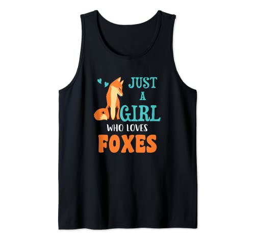 Just A Girl Who Loves Foxes Present Fox Animal Lover Regalo Camiseta sin Mangas