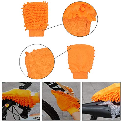 Justech 9PCs Kit de Limpieza para Bicicleta Juego de Herramientas Desengrasante de Limpieza para Bicicleta Juego de Cepillos Limpiador de Cadena para Bicicleta para Cadena Manivela Neumático Piñón