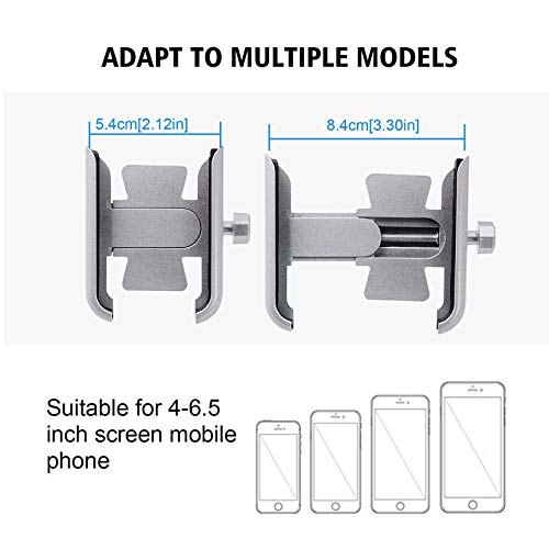 JWGD Soporte for teléfono móvil de la Bici de Aluminio de Bicicletas en el Soporte del GPS del Montaje del Manillar de la Ayuda del Soporte 3.5-6.5inch Smartphones (Color : Handlebar White)