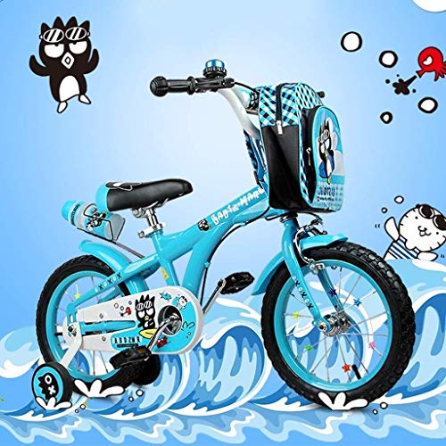 JYTFZD Yuchen- Bicicletas Azules Infantiles Pedal de Bicicleta Parque al Aire Libre Ocio Bicicleta Percibido Bicicleta Bicicleta Muchacho y niña Pedal Bicicleta (Color: Azul, Tamaño: 12inches)