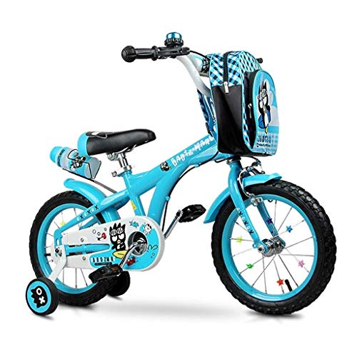 JYTFZD Yuchen- Bicicletas Azules Infantiles Pedal de Bicicleta Parque al Aire Libre Ocio Bicicleta Percibido Bicicleta Bicicleta Muchacho y niña Pedal Bicicleta (Color: Azul, Tamaño: 12inches)