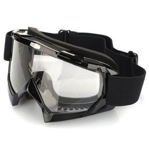Jzhen Gafas Protectoras Moto Ajustable, Negro