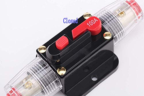 JZK 12 V - 24 V DC 100A Interruptor fusible ajuste manual circuito automático circuito interruptor para audio coche barco bicicletas motocicleta