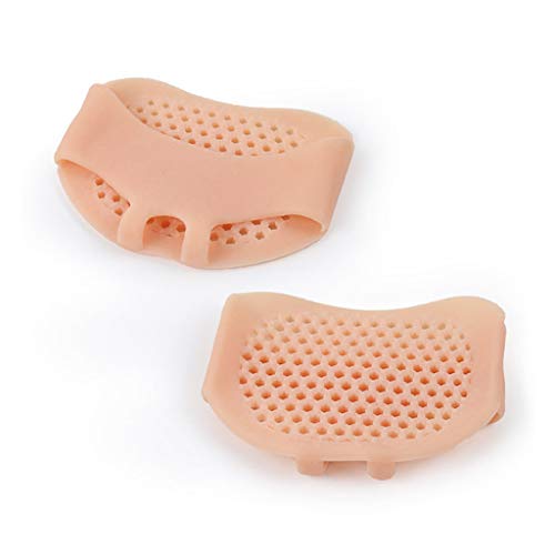 JZZJ 2 Pairs Metatarsal Pads Breathable Ball of Foot Cushions Gel Forefoot Pad Toe Separator Cushion Metatarsal Pads for Women and Men by