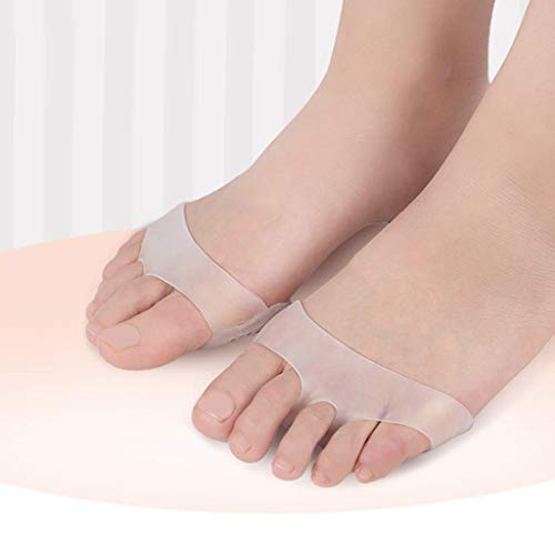 JZZJ 2 Pairs Metatarsal Pads Breathable Ball of Foot Cushions Gel Forefoot Pad Toe Separator Cushion Metatarsal Pads for Women and Men by