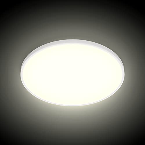 K-Bright Lámpara de Techo Moderna 38W Plafón Led Redonda Ultra Delgado Downlight Blanco Natural 4500K 3240LM adecuada para Cocina, Balcón, Dormitorio, Corredor, Ø40cm, No-Regulable