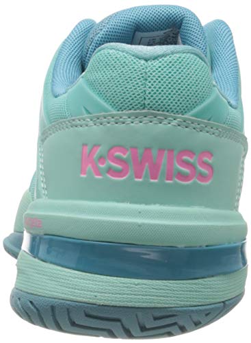 K-Swiss Performance Ultrashot 2, Zapatillas de Tenis Mujer, Azul (Aruba Blue/Malibu Blue/Soft Neon Pink 435), 41.5 EU