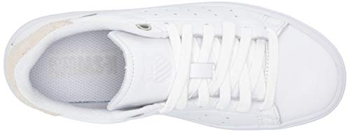 K-Swiss Zapatillas Court Frasco Ii para mujer, blanco (Ante Blanco/Metálico), 37.5 EU