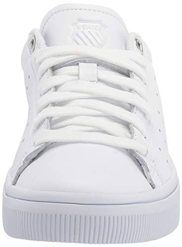 K-Swiss Zapatillas Court Frasco Ii para mujer, blanco (Ante Blanco/Metálico), 37.5 EU