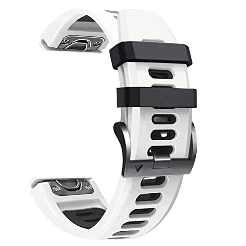 KADIWOAD KKFA - Correa de reloj para Garmin Fenix 6X 6 6s Pro 5S Plus 935 3 HR de liberación rápida de silicona Easyfit (color: blanco, tamaño: 20 mm Fenix 6S Pro)