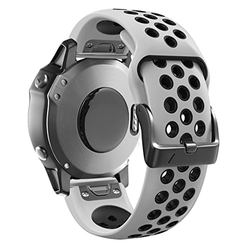 KADIWOAD KKFA - Correa de reloj para Garmin Fenix 6X 6 6s Pro 5S Plus 935 3 HR de liberación rápida de silicona Easyfit (color: blanco, tamaño: 20 mm Fenix 6S Pro)